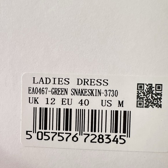 NWT Anthropologie‎ Glamorous Green Snakeskin Print Midi Dress Size Medium - Picture 13 of 15